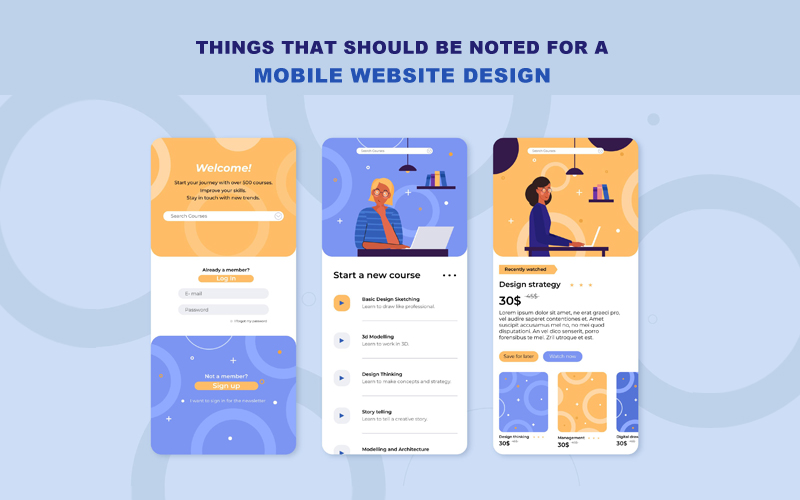 4 THINGS THAT SHOULD BE NOTED FOR A MOBILE WEBSITE DESIGN