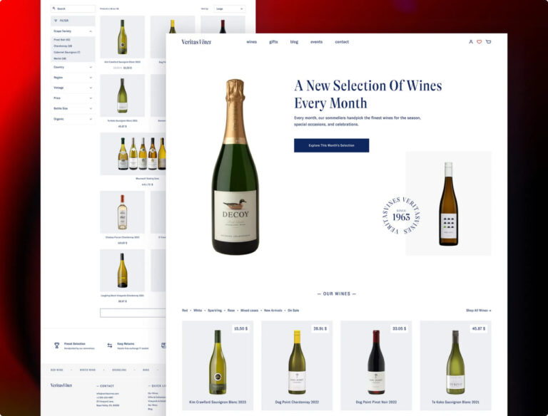 Website design India for wine company